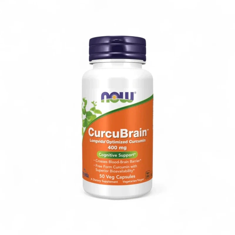 NOW Suplementos Now Foods, Curcubrain™ Cerebro 400 mg (50 cápsulas)