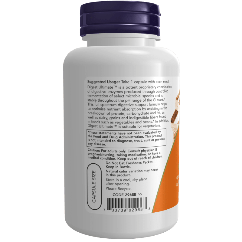 NOW SUPLEMENTOS Now Foods, Digest Ultimate™ (120 cápsulas)