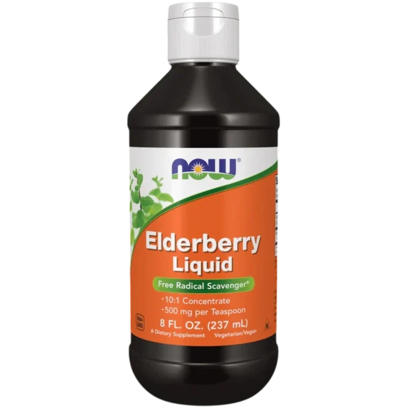 NOW Herbal Now Foods, Elderberry para Adultos (8 fl oz/237 ml)