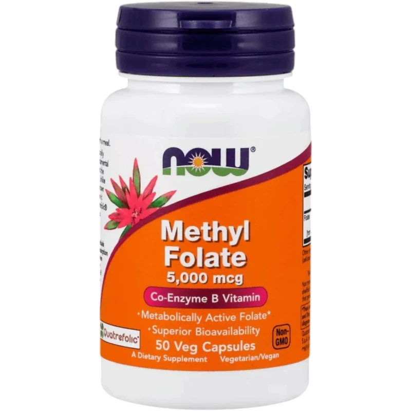 NOW Vitamina Now Foods, Folato de Metilo 5,000 mcg (50 cápsulas)
