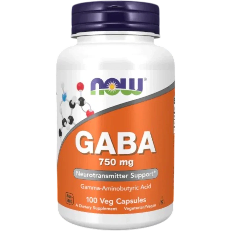 NOW Suplementos Now Foods, GABA 750 mg (100 cápsulas)