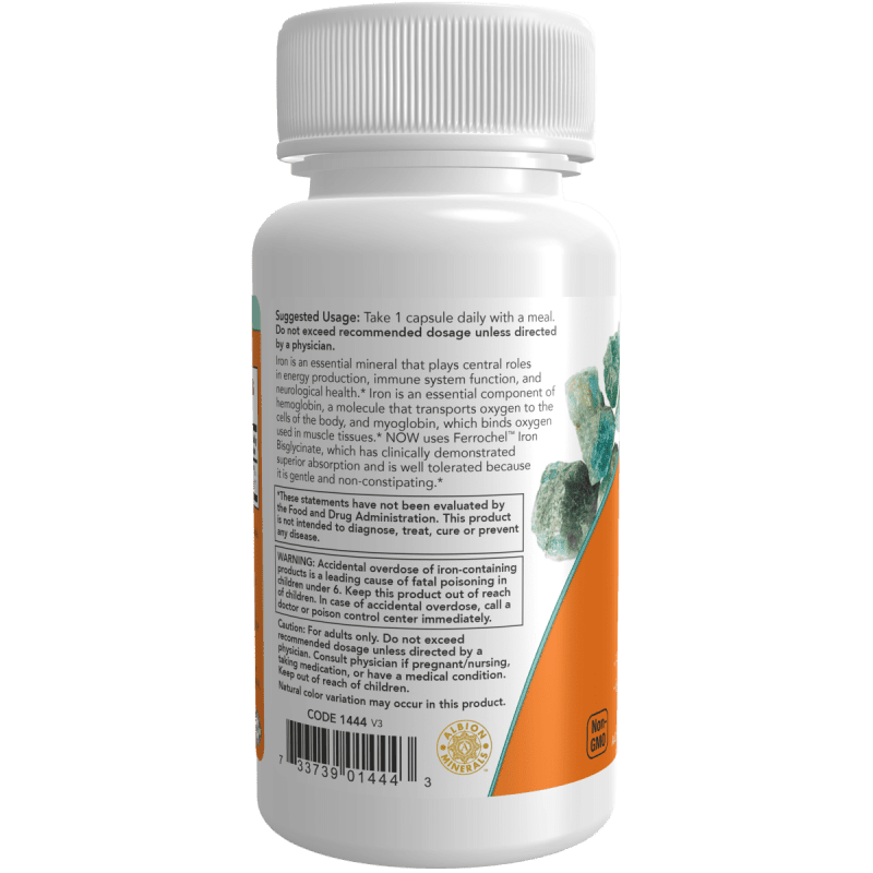 NOW SUPLEMENTOS Now Foods, Hierro Doble Concentración 36 mg (90 cápsulas)