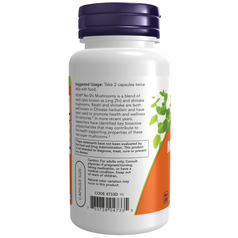 NOW SUPLEMENTOS Now Foods, Hongo Reishi 270 mg (100 cápsulas)