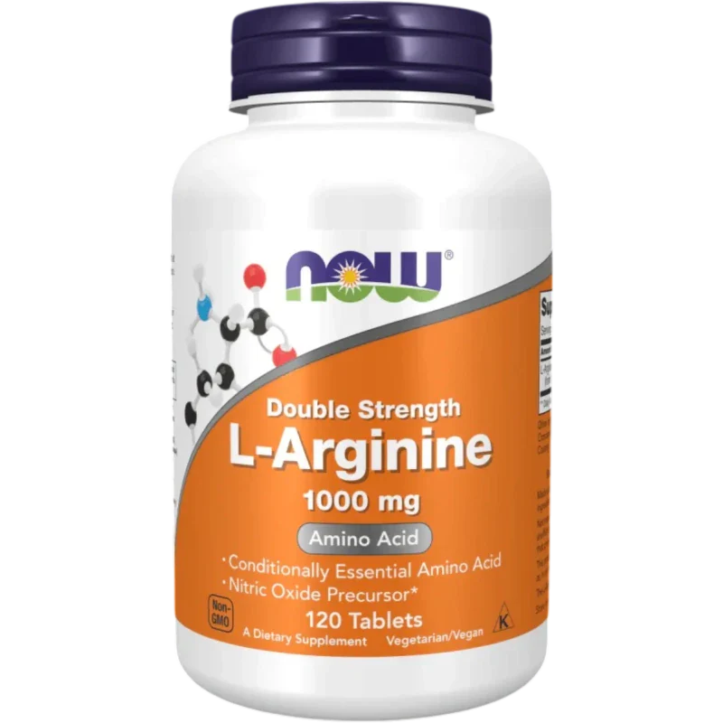 NOW Aminoácido Now Foods, L-Arginina Doble Potencia 1,000 mg (120 tabletas)