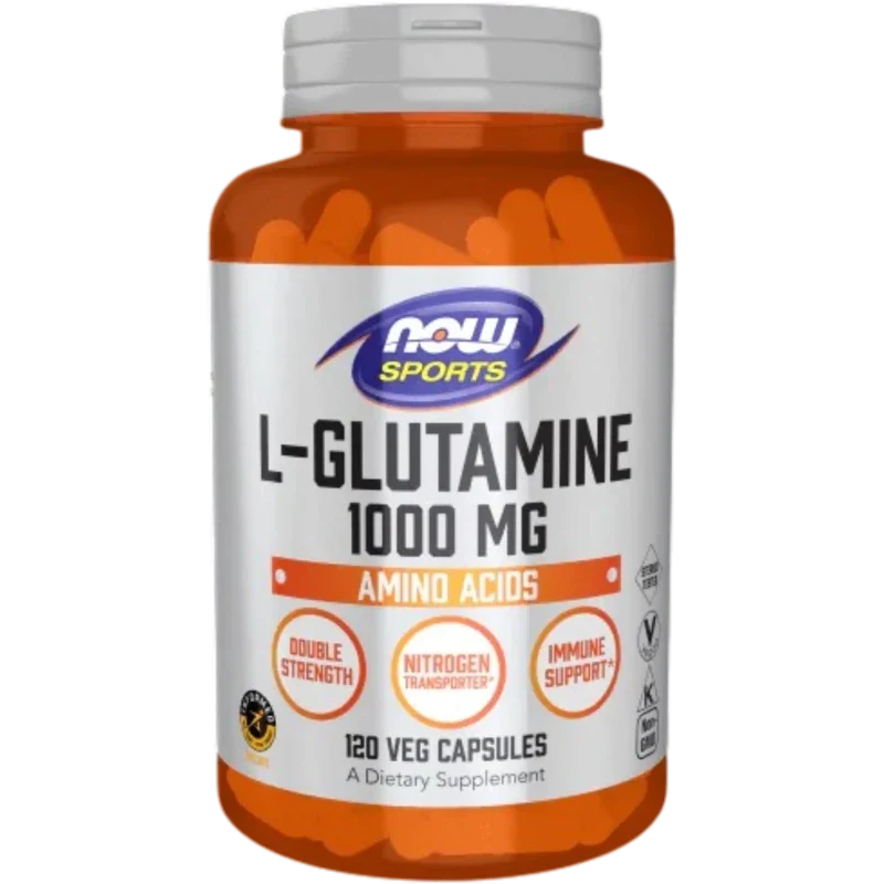 NOW Aminoácido Now Foods, L-Glutamina Doble Fuerza 1,000 mg (120 cápsulas)