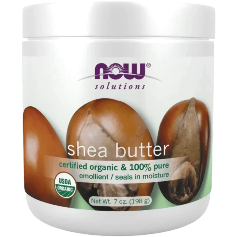 NOW Cabello y Uñas Now Foods, Manteca de Karité Orgánica y Pura (7 fl oz/198 g)