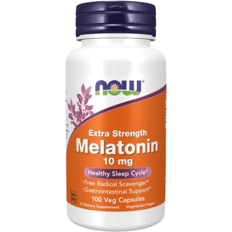 NOW Herbal Now Foods, Melatonina Extra Fuerte 10 mg (100 cápsulas)