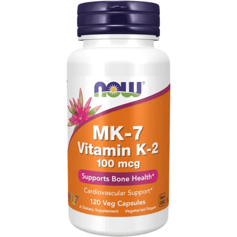 NOW Vitamina Now Foods, MK-7 y Vitamina K-2 100 mcg (120 cápsulas)