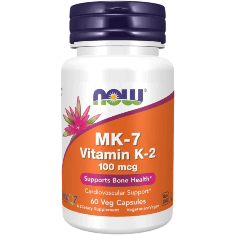 NOW Vitamina Now Foods, MK-7 y Vitamina K-2 100 mcg (60 cápsulas)