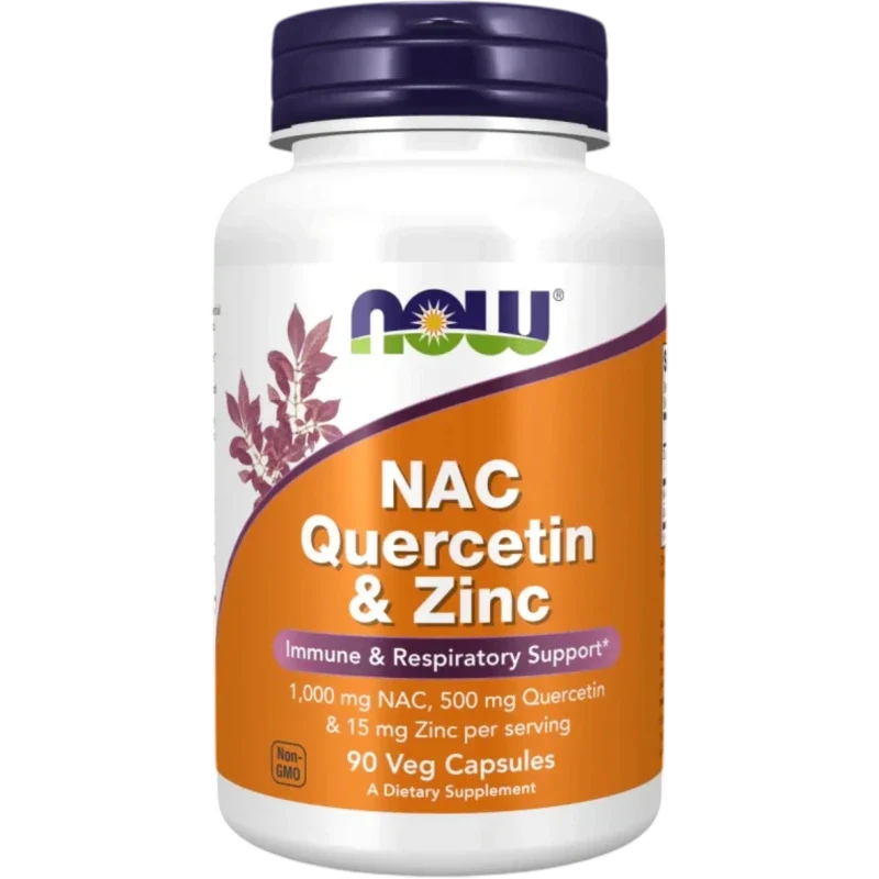 NOW Herbal Now Foods, NAC, Quercetina y Zinc (90 cápsulas)