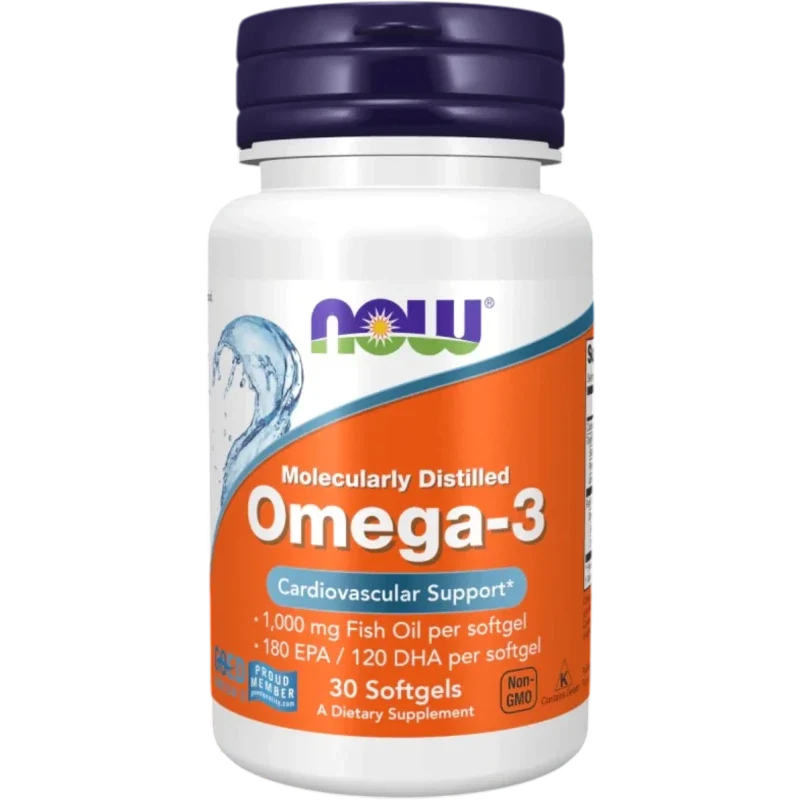 NOW Omega Now Foods, Omega-3 Destilado Molecularmente (30 softgels)