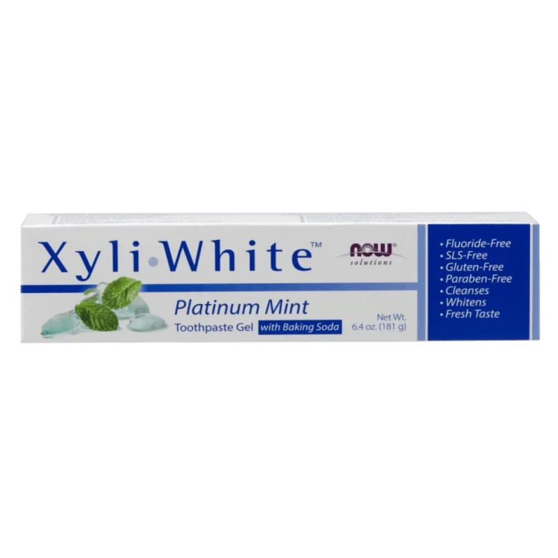 NOW Cuidado Personal Now Foods, Pasta Dental Xyliwhite Platinum Mint con Bicarbonato de Sodio (6 oz/181 g)