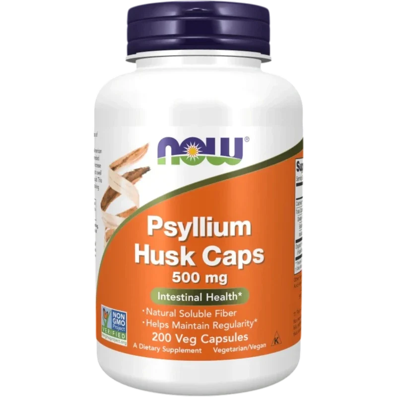 NOW Herbal Now Foods, Psyllium Husk 500 mg (200 cápsulas)