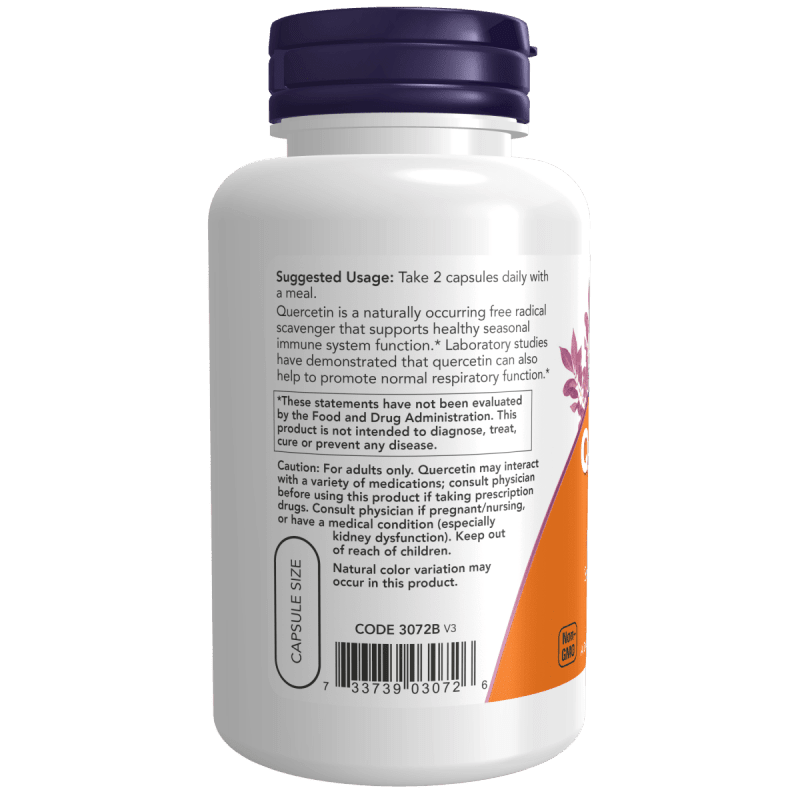 NOW SUPLEMENTO Now Foods, Quercetina 500 mg (100 cápsulas)