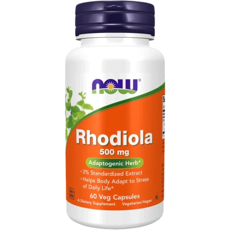 NOW Herbal Now Foods, Rhodiola 500 mg (60 cápsulas)