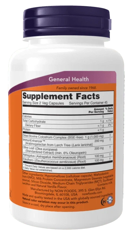 NOW Vitaminas y complementos Now Foods, Súper Calostro 500 mg (90 cápsulas)