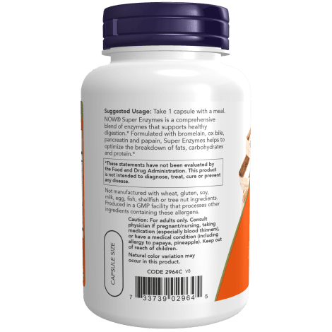 NOW SUPLEMENTOS Now Foods, Súper Enzimas (180 cápsulas)