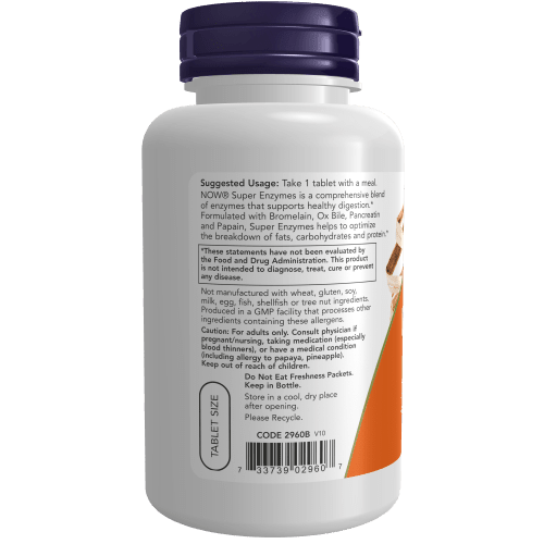 NOW SUPLEMENTOS Now Foods, Súper Enzimas (90 tabletas)