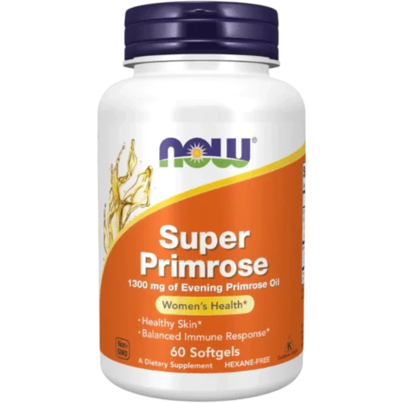 NOW Herbal Now Foods, Super Primrose Aceite de Onagra 1300 mg (60 softgels)