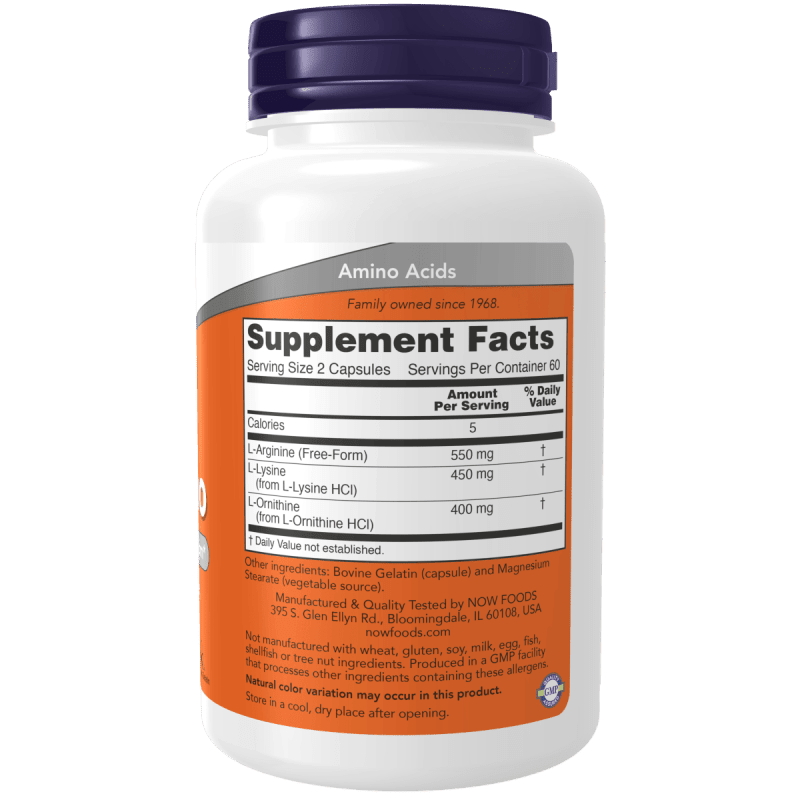 NOW SUPLEMENTOS Now Foods, Tri Amino Complejo de Aminoácidos (120 cápsulas)