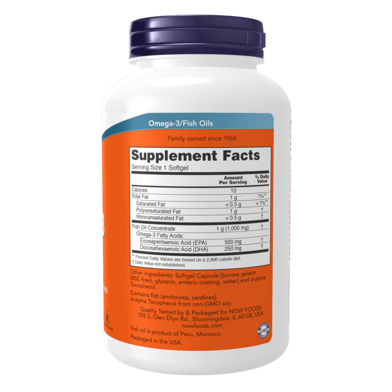 NOW SUPLEMENTOS Now Foods, Ultra Omega-3 500 EPA/250 DHA (180 softgels)