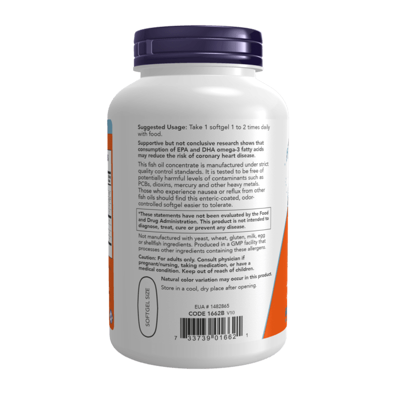 NOW SUPLEMENTOS Now Foods, Ultra Omega-3 500 EPA/250 DHA (180 softgels)