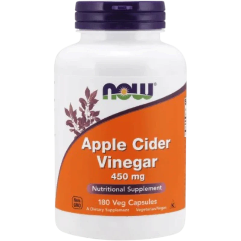 NOW Suplemento Now Foods, Vinagre de Manzana 450 mg (180 cápsulas)
