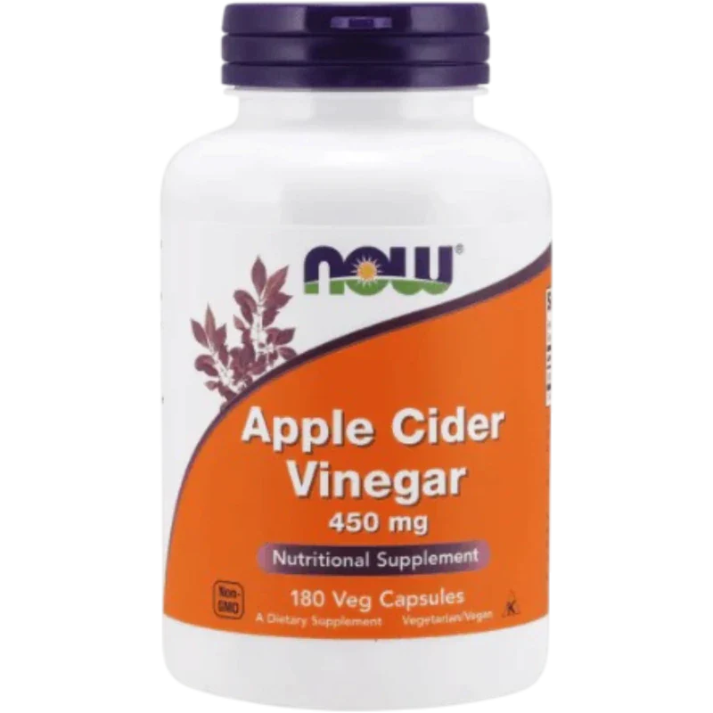 NOW Suplemento Now Foods, Vinagre de Manzana 450 mg (180 cápsulas)