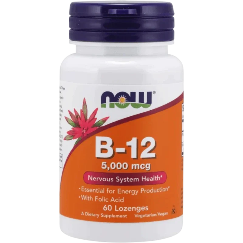 NOW Vitamina Now Foods, Vitamina B-12 5,000 mcg (60 pastillass)