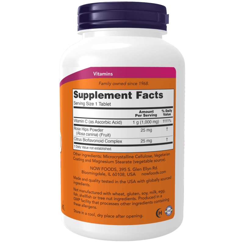 NOW Vitaminas y complementos Now Foods, Vitamina C-1000 (250 tabletas)