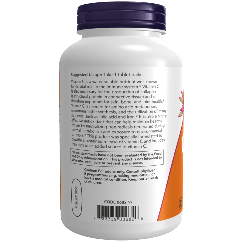 NOW SUPLEMENTOS Now Foods, Vitamina C-1000 Liberación Sostenida (250 tabletas)