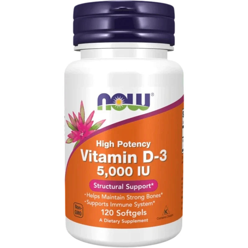 NOW Vitamina Now Foods, Vitamina D-3 5,000 UI (120 softgels)