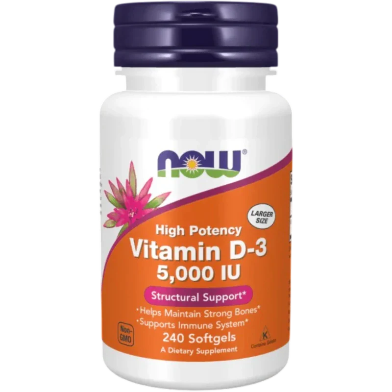 NOW Vitamina Now Foods, Vitamina D-3 5,000 UI (240 softgels)