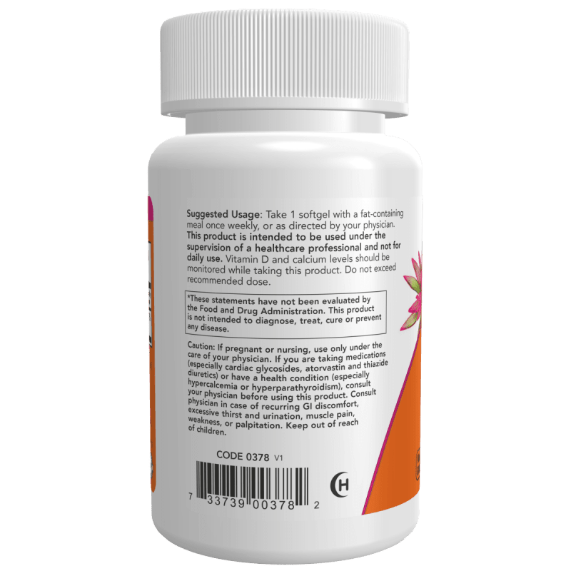NOW SUPLEMENTOS Now Foods, Vitamina D-3 50,000 UI (50 softgels)