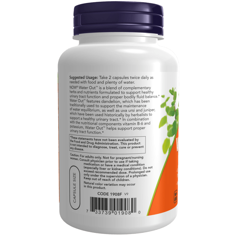 NOW SUPLEMENTO Now Foods, Water Out™ (100 cápsulas)