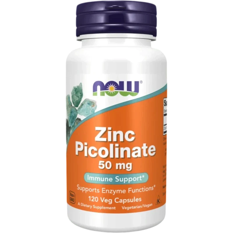 NOW Mineral Now Foods, Zinc Picolinato 50 mg (120 cápsulas)
