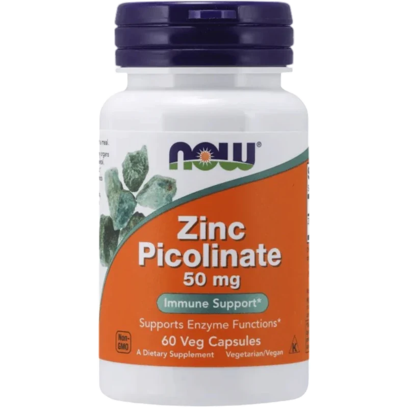NOW Mineral Now Foods, Zinc Picolinato 50 mg (60 cápsulas)
