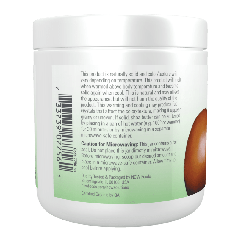 NOW Salud y belleza Now Foods, Manteca de Karité Orgánica y Pura (7 fl oz/198 g)