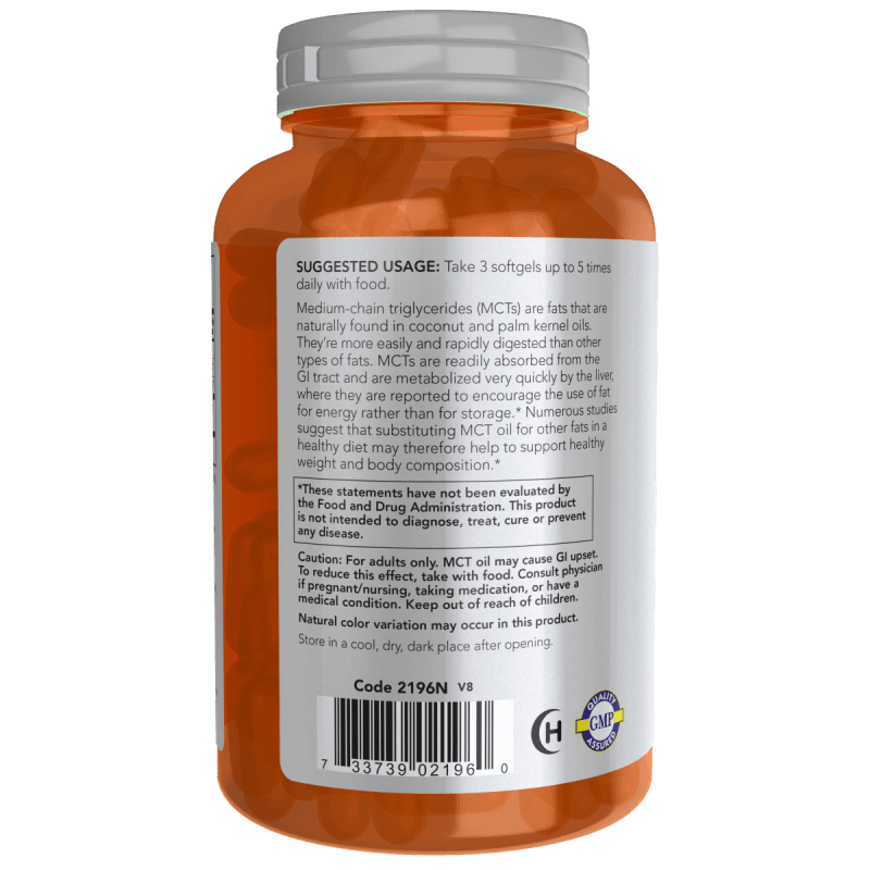 NOW Suplementos , Deportes Now Foods, MCT Oil 1000 mg (150 softgels)