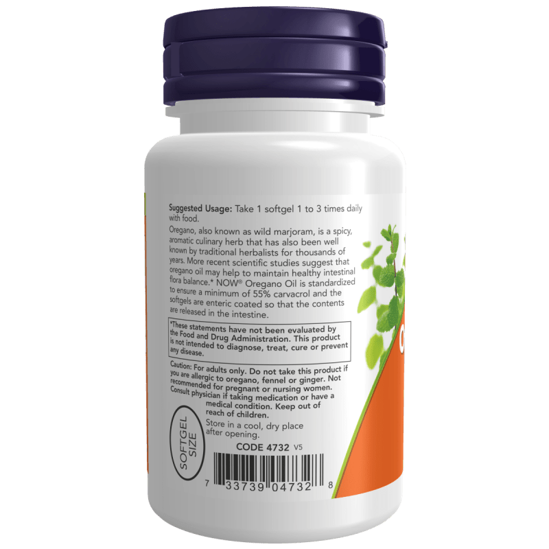 NOW SUPLEMENTOS Now Foods, Aceite de Orégano 181 mg (90 sofgtels)