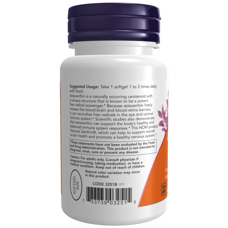 NOW SUPLEMENTOS Now Foods, Astaxantina 4 mg (60 softgels)