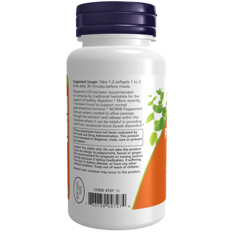 NOW SUPLEMENTOS Now Foods, Cápsulas de Gel de Menta (90 softgels)