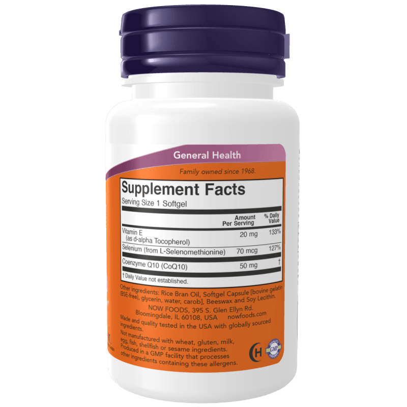 NOW SUPLEMENTOS Now Foods, CoQ10 50 mg (50 softgels)