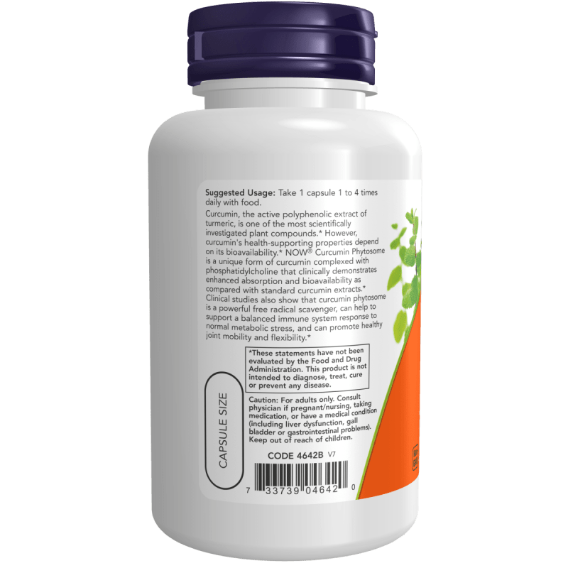 NOW Suplementos Now Foods, Extracto de Cúrcuma Biodisponible (60 cápsulas)