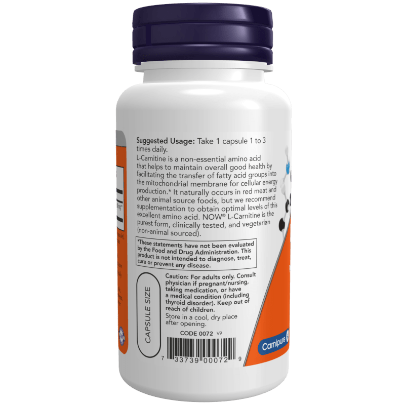 NOW SUPLEMENTOS Now Foods, L-Carnitina 500 mg (60 cápsulas)