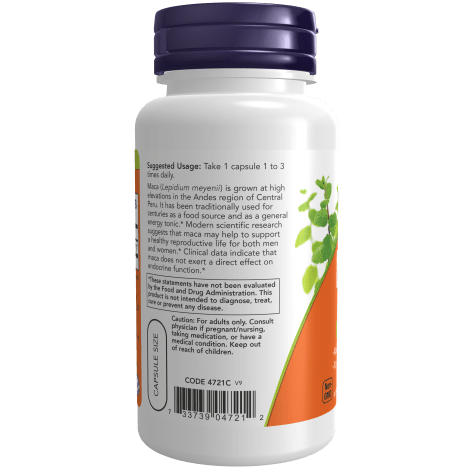 NOW SUPLEMENTOS Now Foods, MACA 500 mg (100 cápsulas)