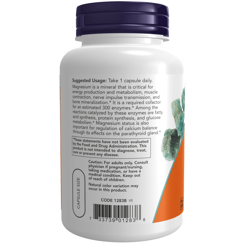 NOW SUPLEMENTOS Now Foods, Magnesio 400 mg (180 cápsulas)