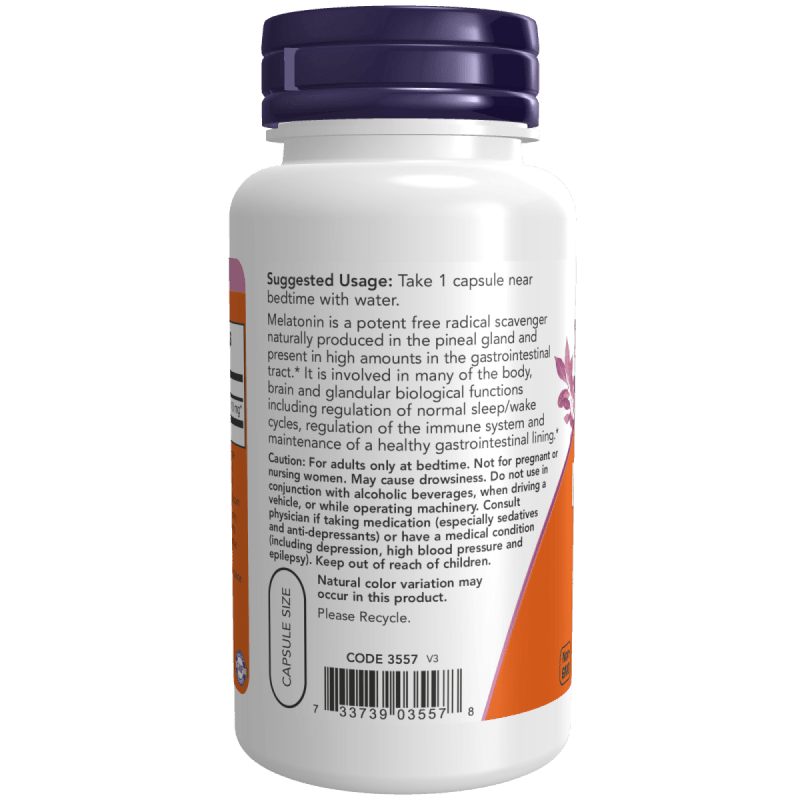 NOW SUPLEMENTOS Now Foods, Melatonina Extra Fuerte 10 mg (100 cápsulas)