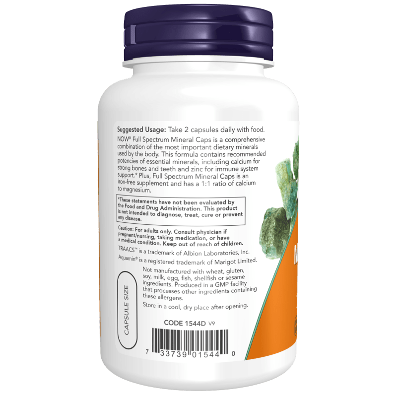 NOW SUPLEMENTOS Now Foods, Multimineral Espectro Completo (120 cápsulas)