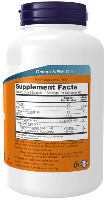 NOW SUPLEMENTOS Now Foods, Súper Omega Doble Potencia 360 EPA/240 DHA (120 softgels)